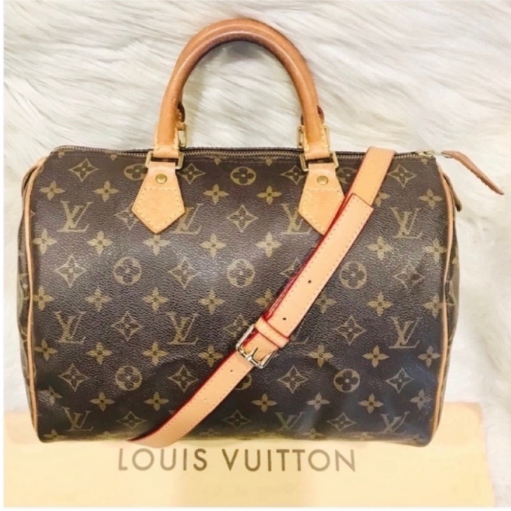 Authentic Louis Vuitton Speedy 30 Shoulder Bag Tote Handbag